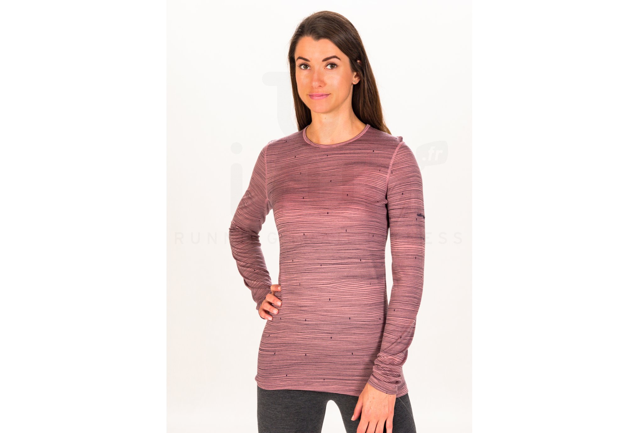 Icebreaker Oasis Manches Longues Femme - Laine Mérinos Thermique - Gris Taille M - RARE