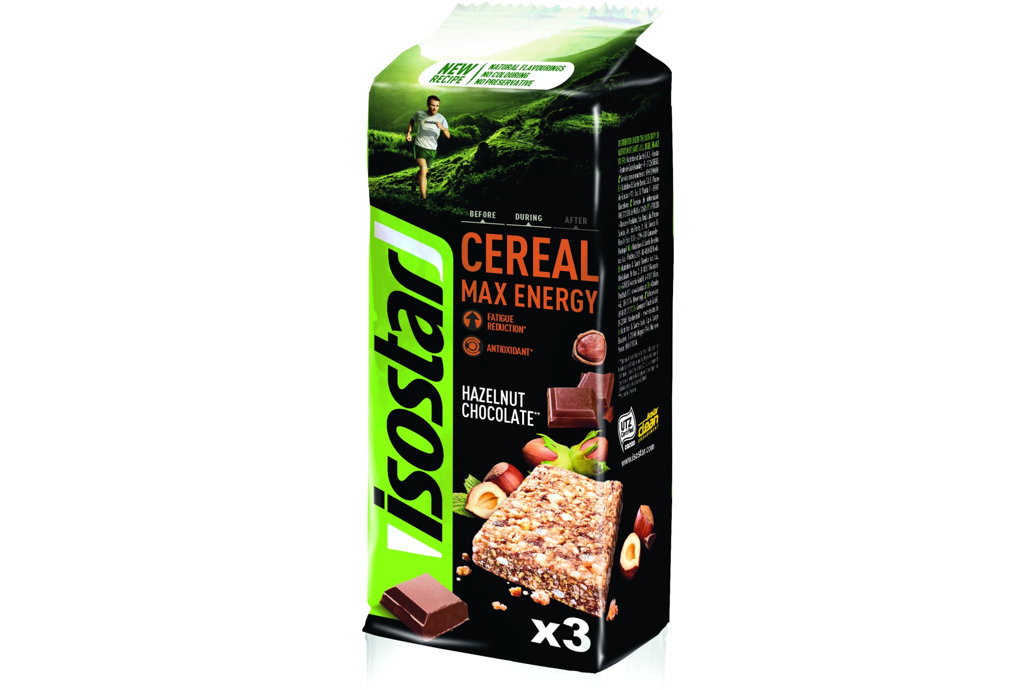 Isostar Barre Cereal Max Energy - Chocolat Noisette Diététique Barres