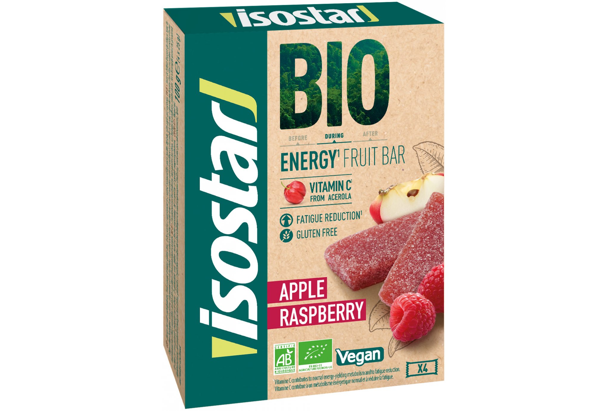 Isostar Energy Fruit Bar Bio - Pomme et framboise Diététique Barres