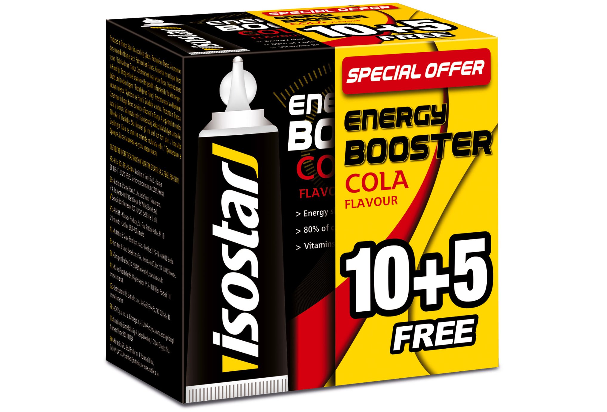Isostar Gel Energy Booster 10+5 - Cola Diététique Gels