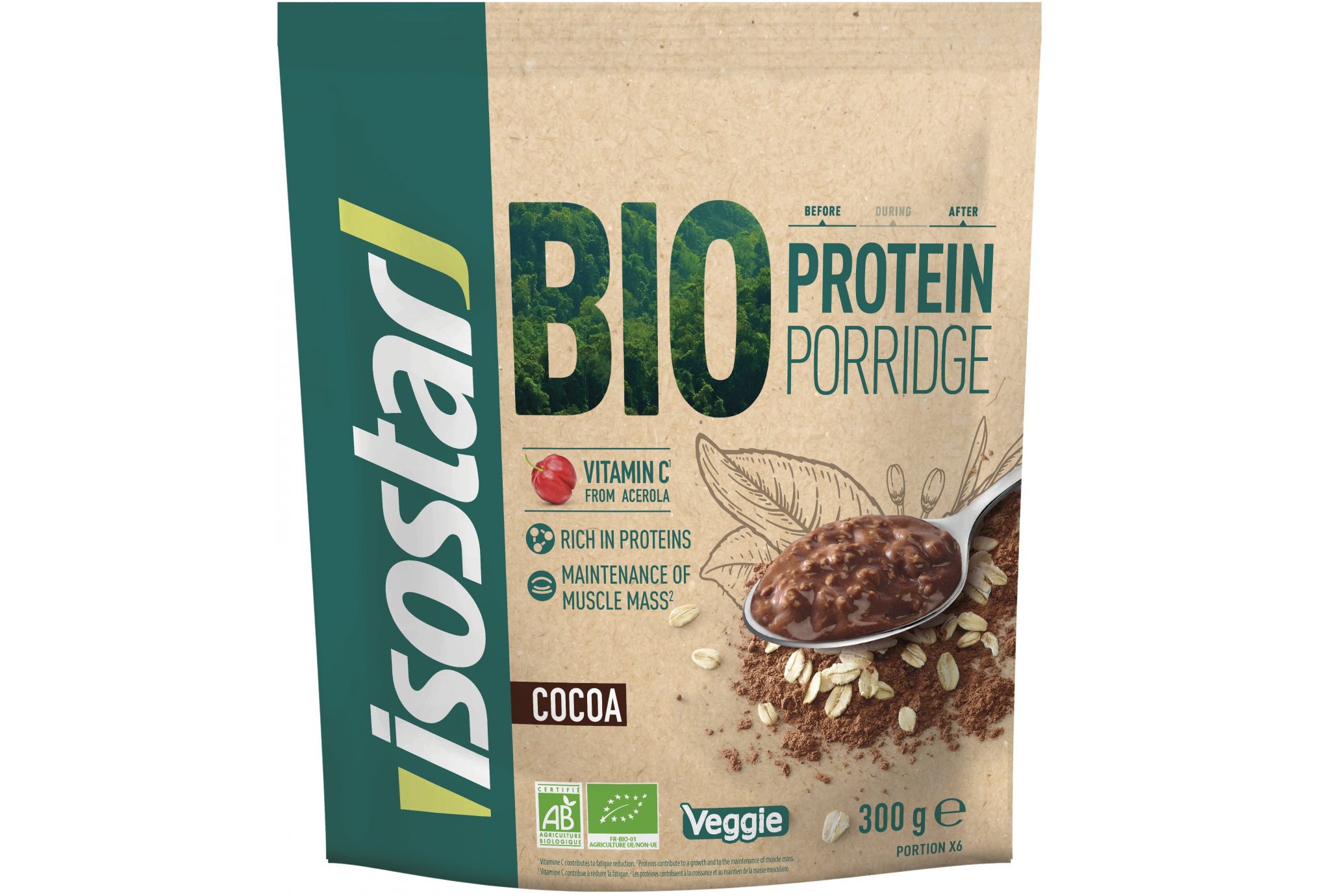 Isostar Porridge protéiné Bio - Chocolat Diététique Préparation