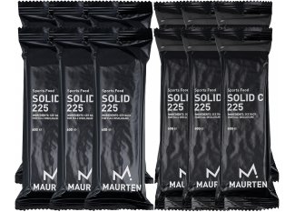 Maurten Mix Box Solid 225 et 225 Cacao - 12 barres