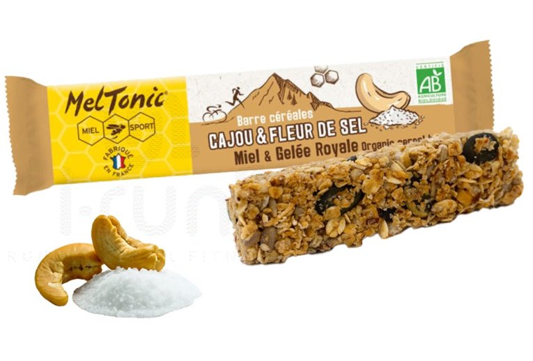 MelTonic Barra de cereais Bio - Cajou e flor de sal de Gurande