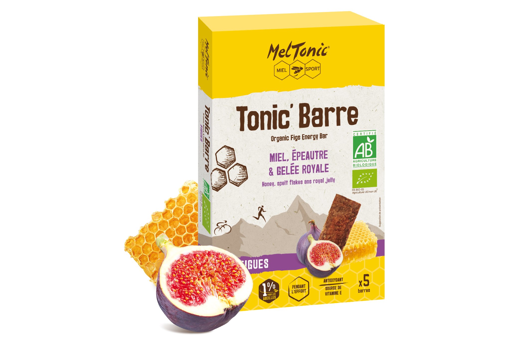 MelTonic Etui Tonic'Barre BIO - Miel figues Diététique Barres