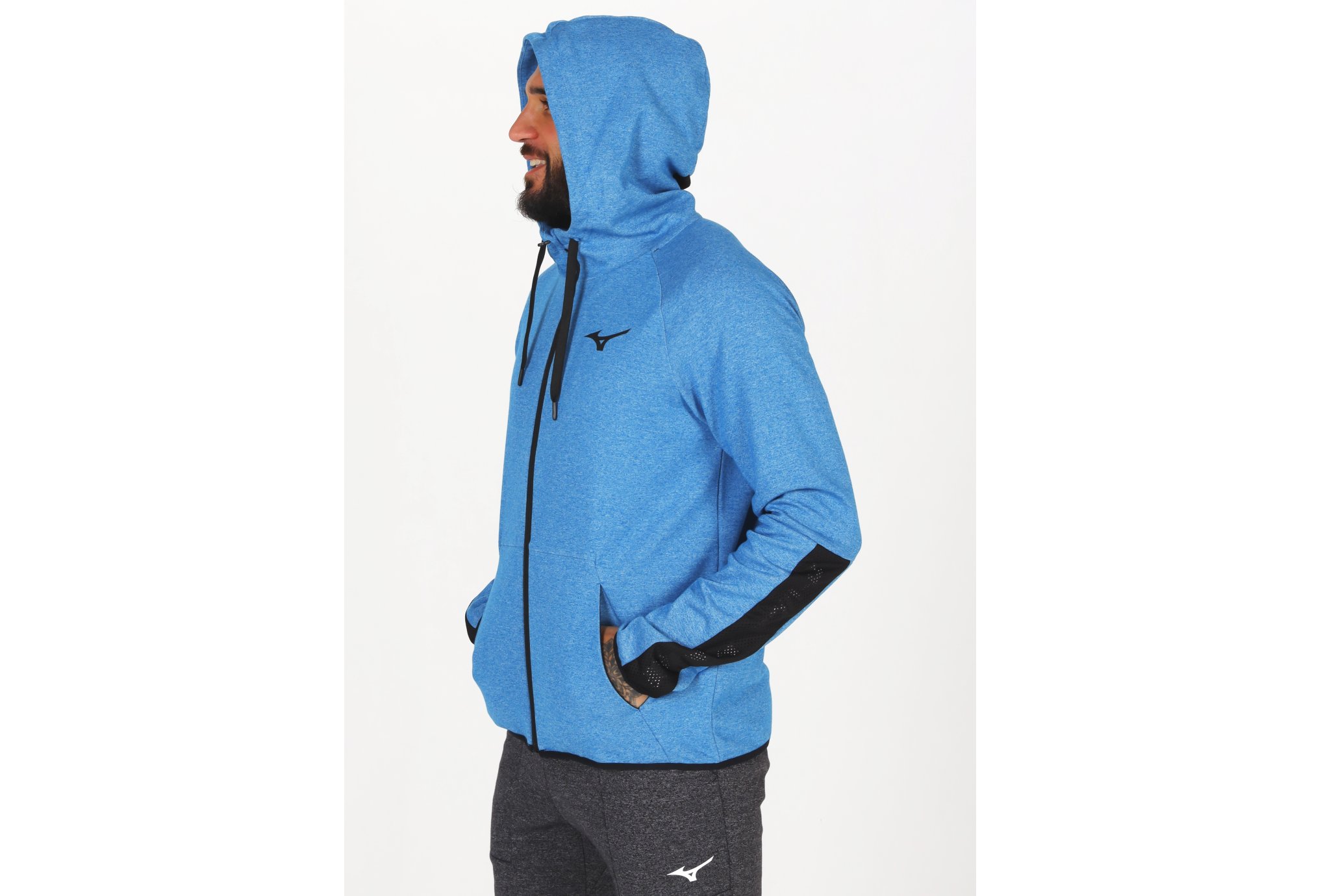 Mizuno Athletic Zip Hoody M vêtement running homme