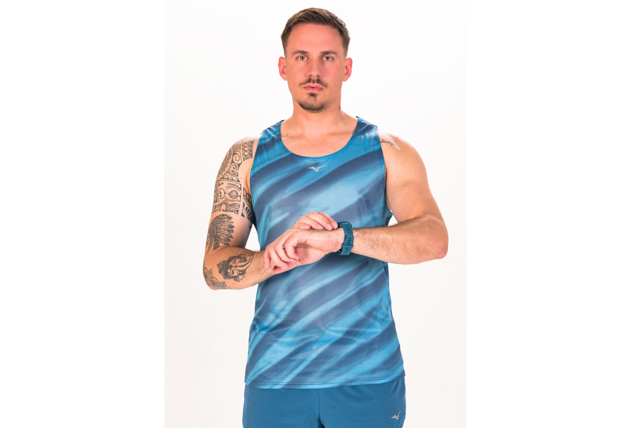 Mizuno DryAeroFlow Graphic Bleu