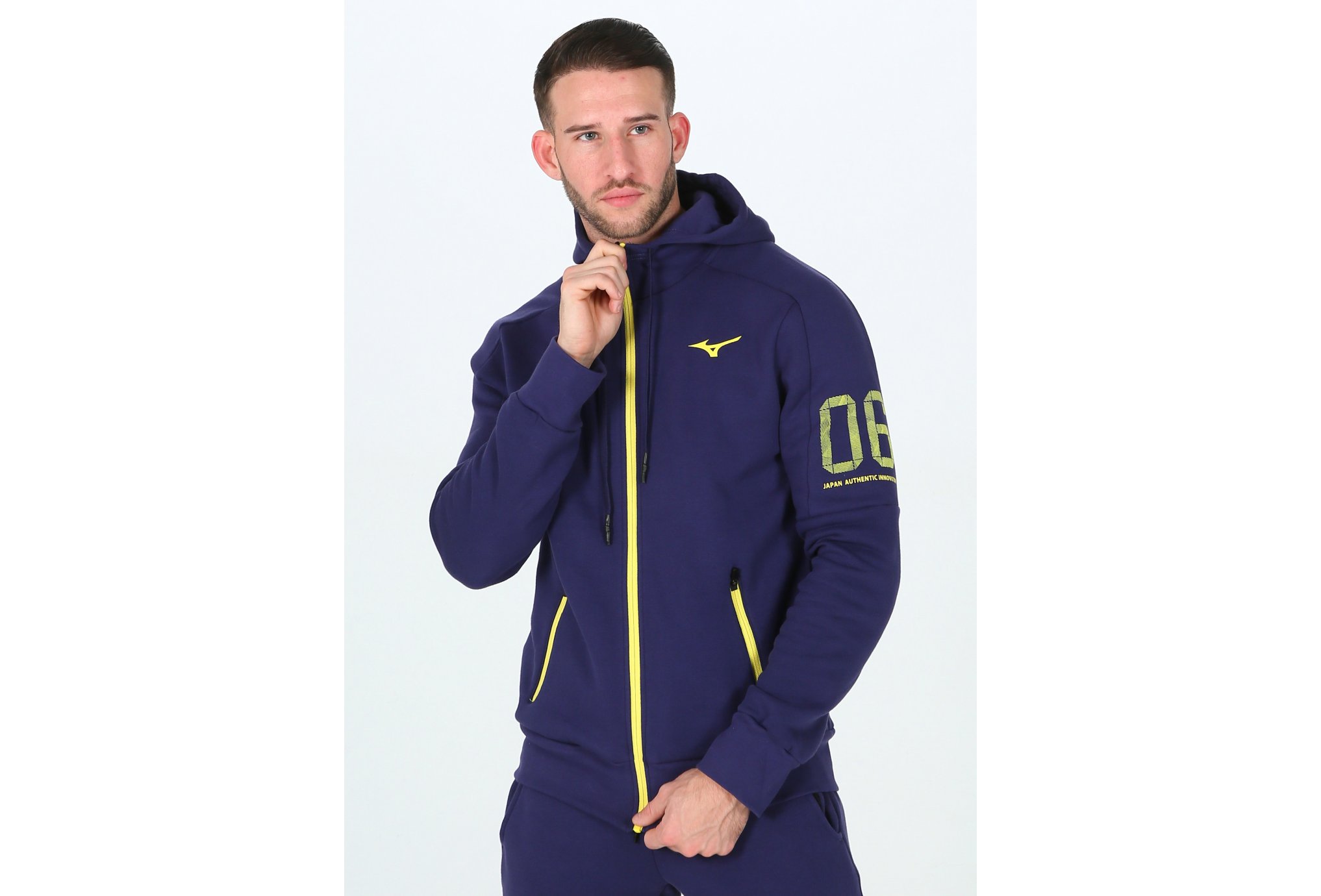 Mizuno Heritage Zip Hoody M Diététique Vêtements homme