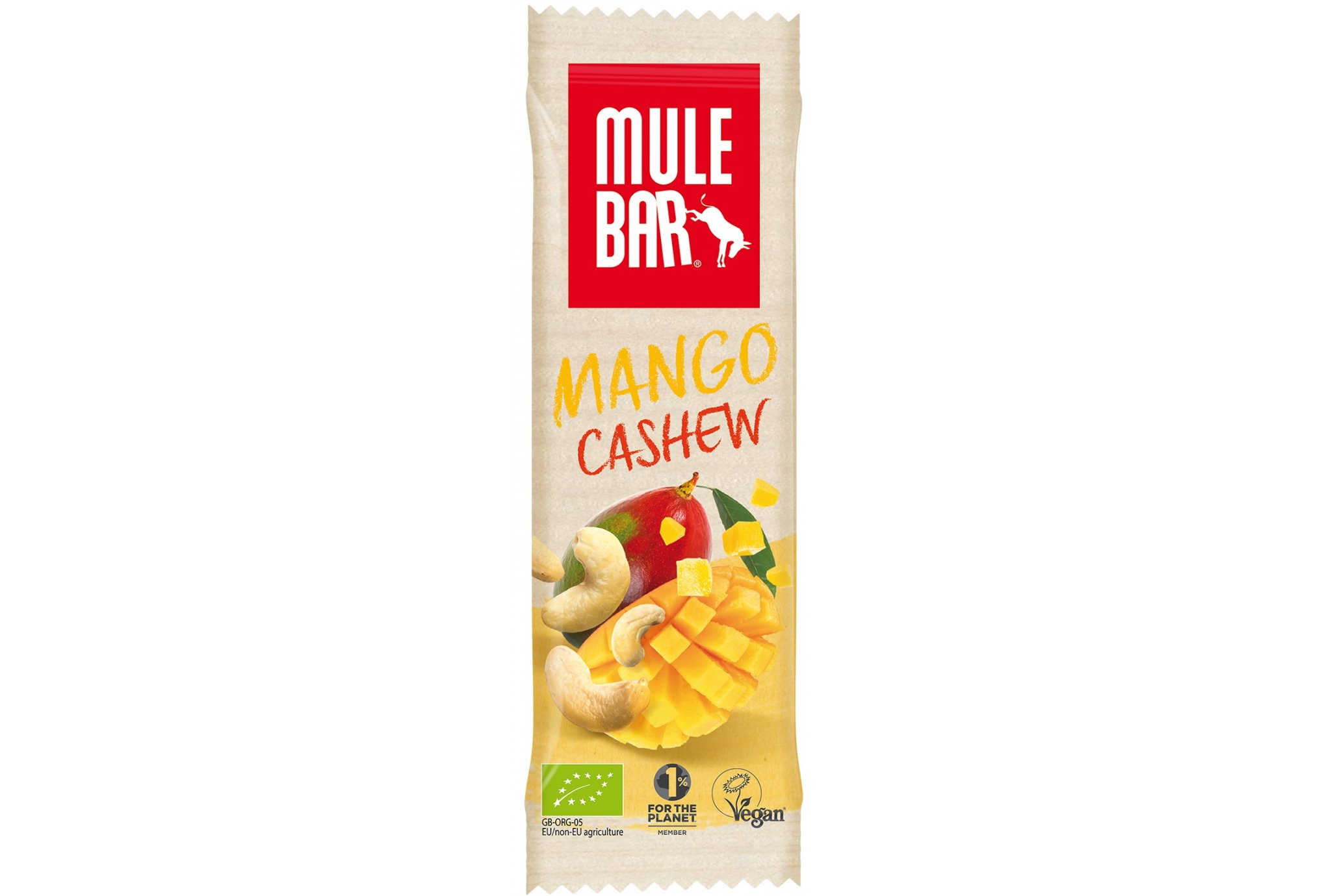 Mulebar Barre énergétique bio vegan - mangue/noix de cajou diététique barres