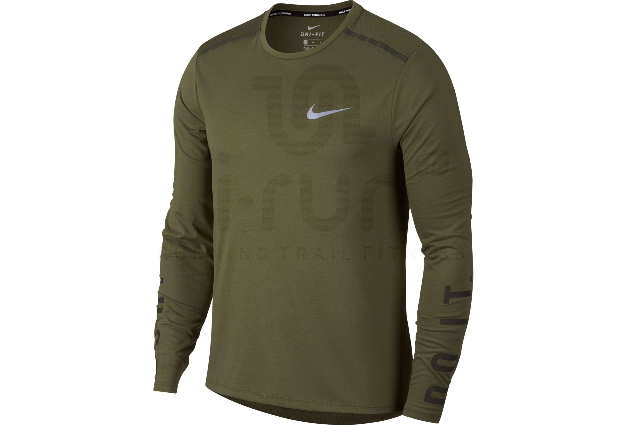 camiseta manga larga running hombre nike