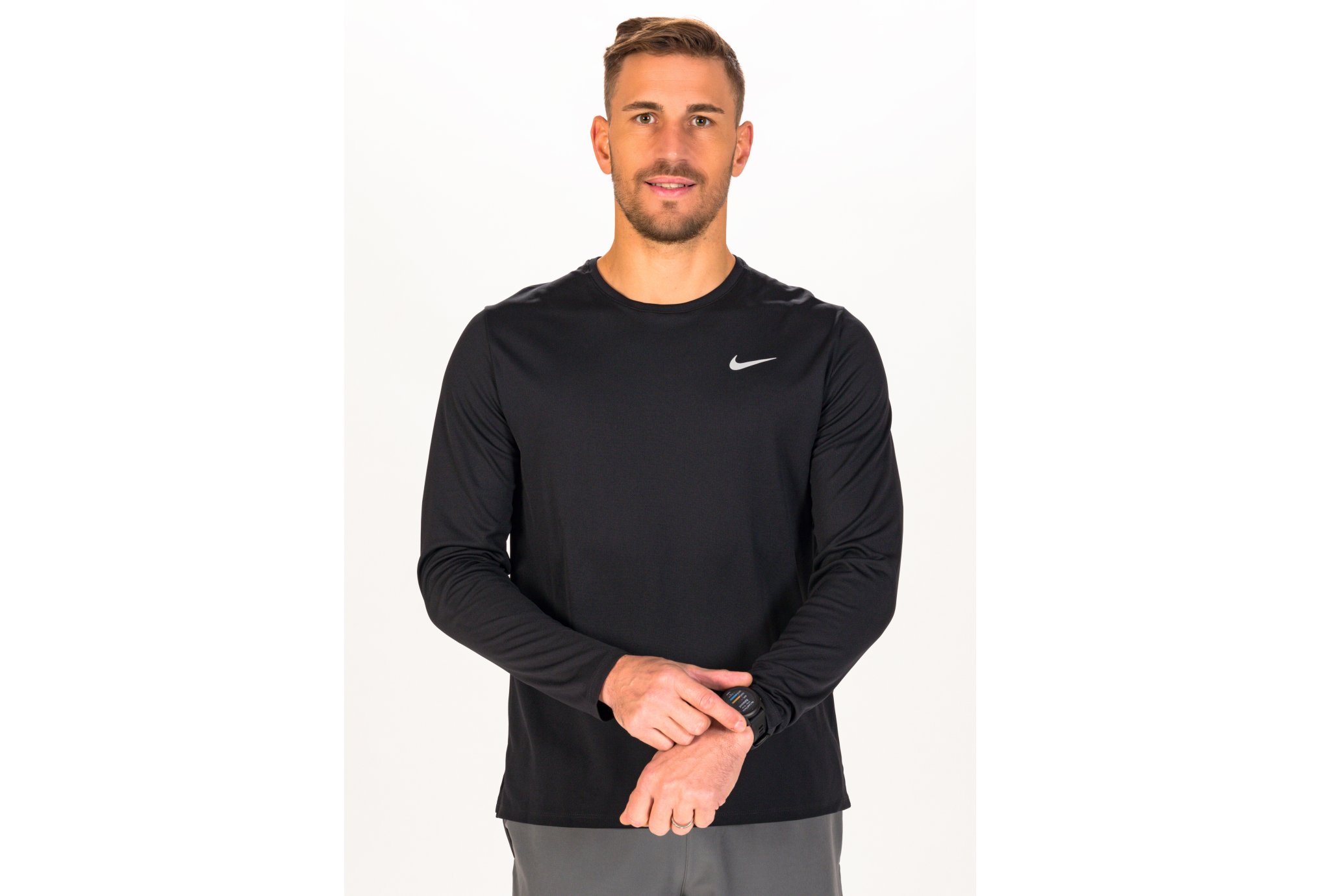 Black Dri-fit Miler Long Sleeve T-shirt Nike Miler Nike Infinite