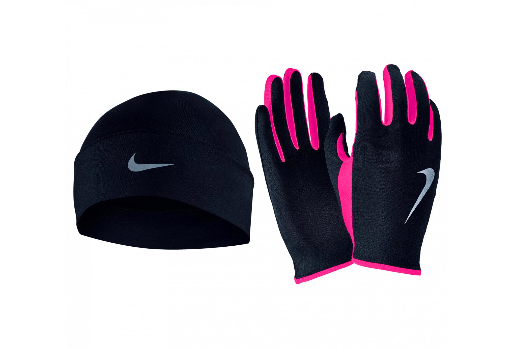 Pack Bonnet + Gants Nike Essential Running Noir Femme