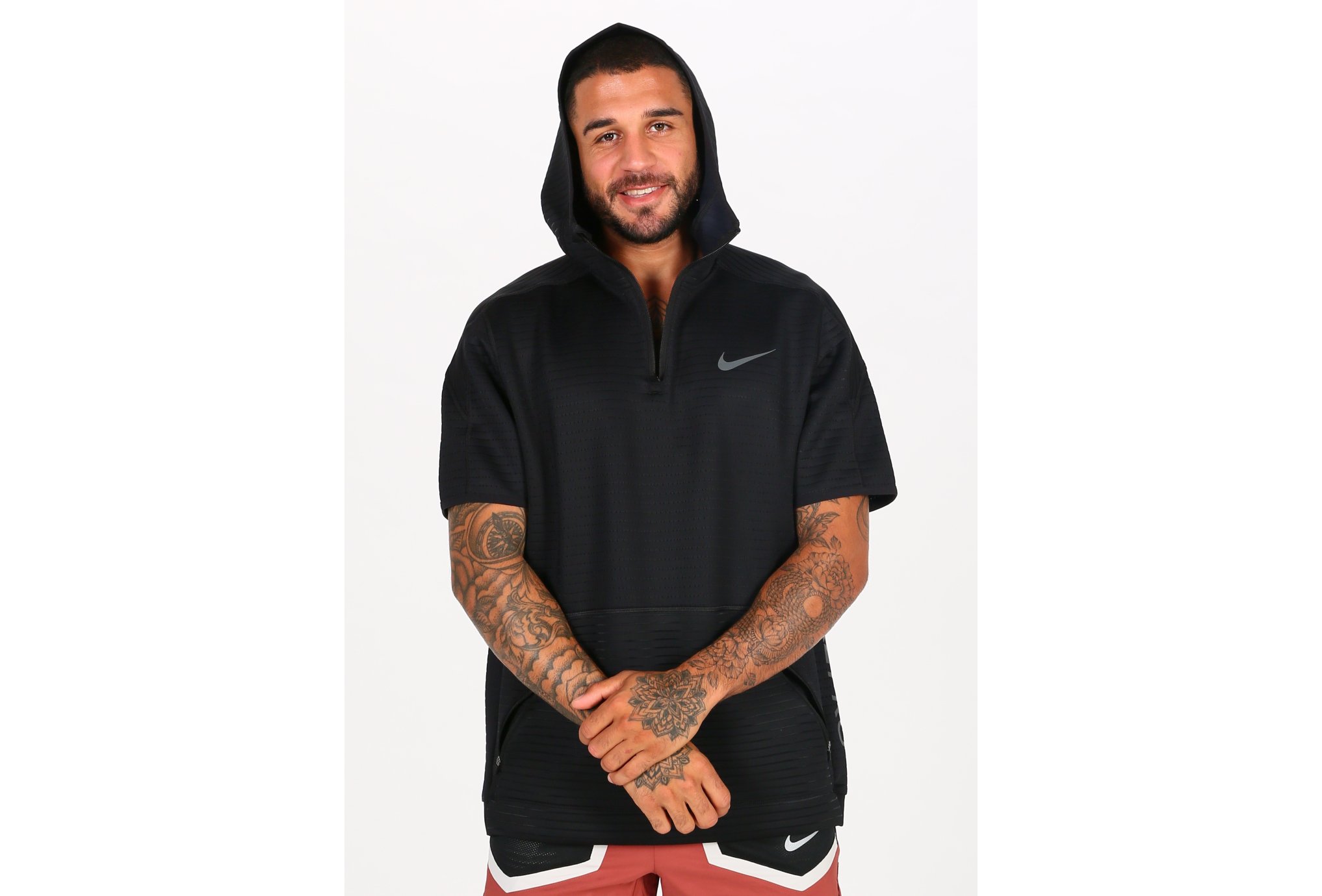 Nike Pro Hoodie 1/4 Zip M vêtement running homme