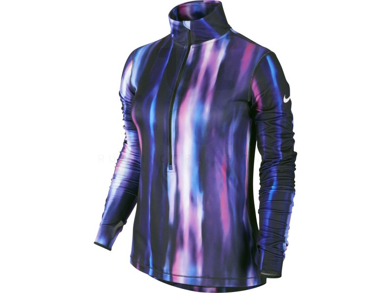 Nike Pro Maillot Hyperwarm Aurora 1 2 Zip W Femme Pas Cher