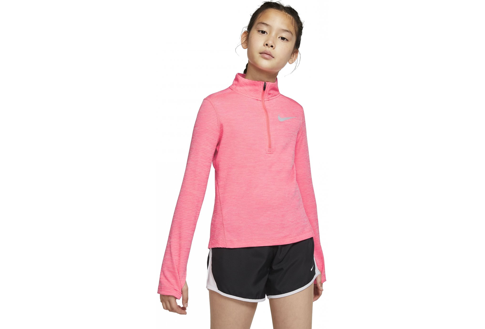 Nike Run 1/2 zip fille vêtement running femme