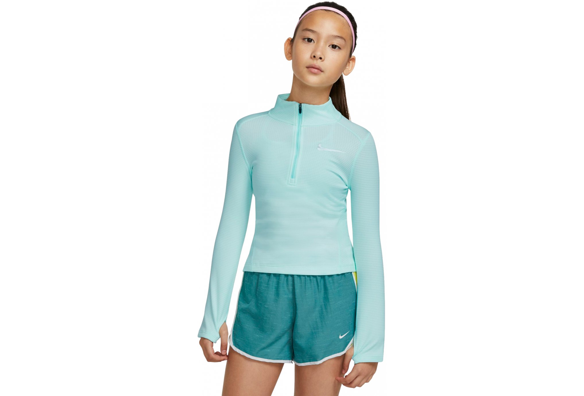 Nike Run 1/2 zip fille vêtement running femme