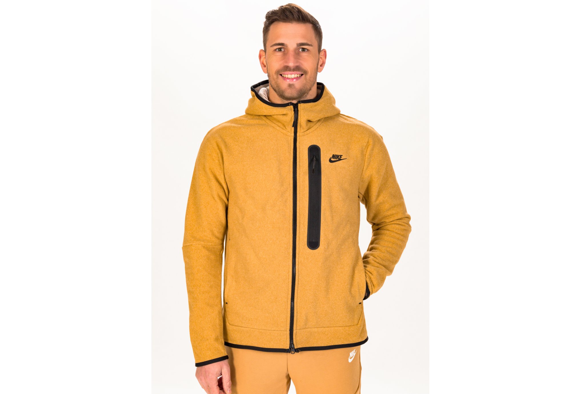 yellow tech fleece jacket