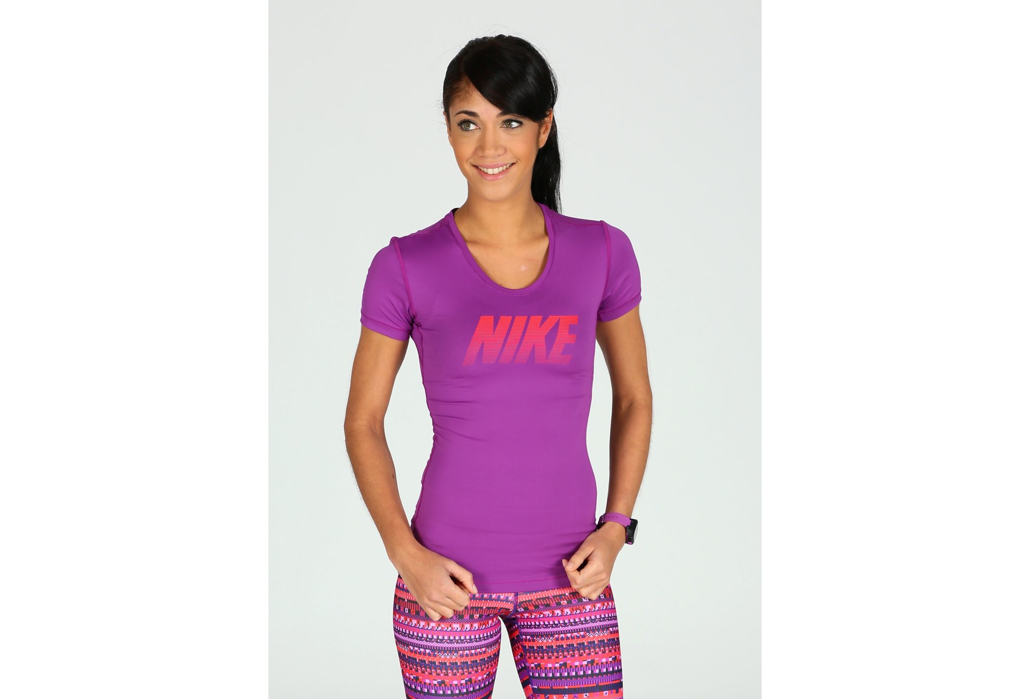 Nike Camiseta Manga Corta Nike Pro Cool Graphic En Promoción Mujer Ropa Camisetas Nike 8357