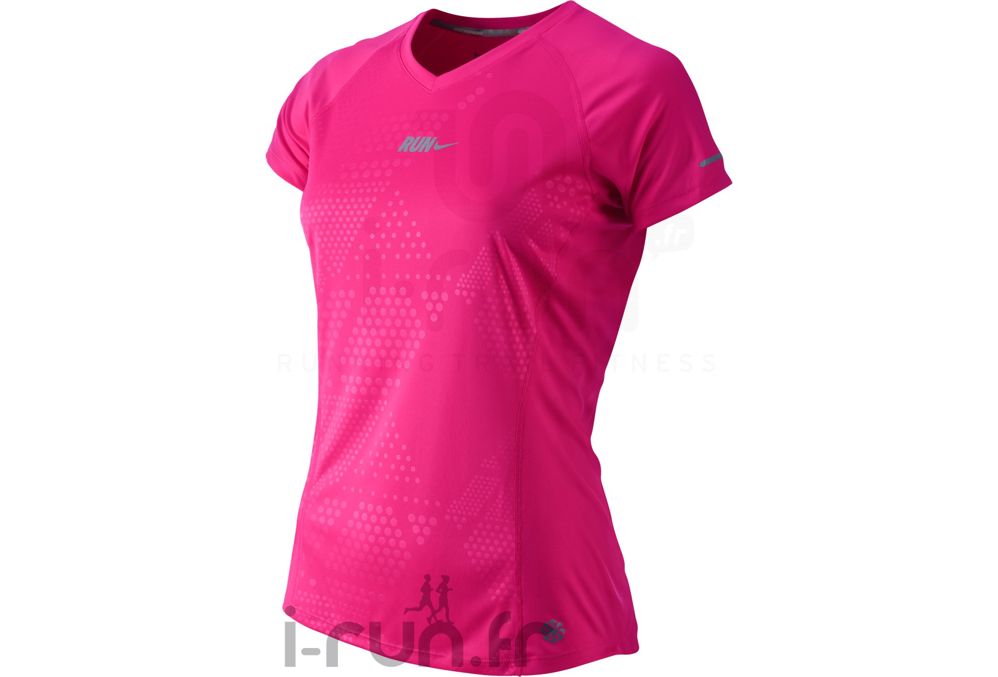 Nike TS Dri-Fit Run Rose W femme pas cher