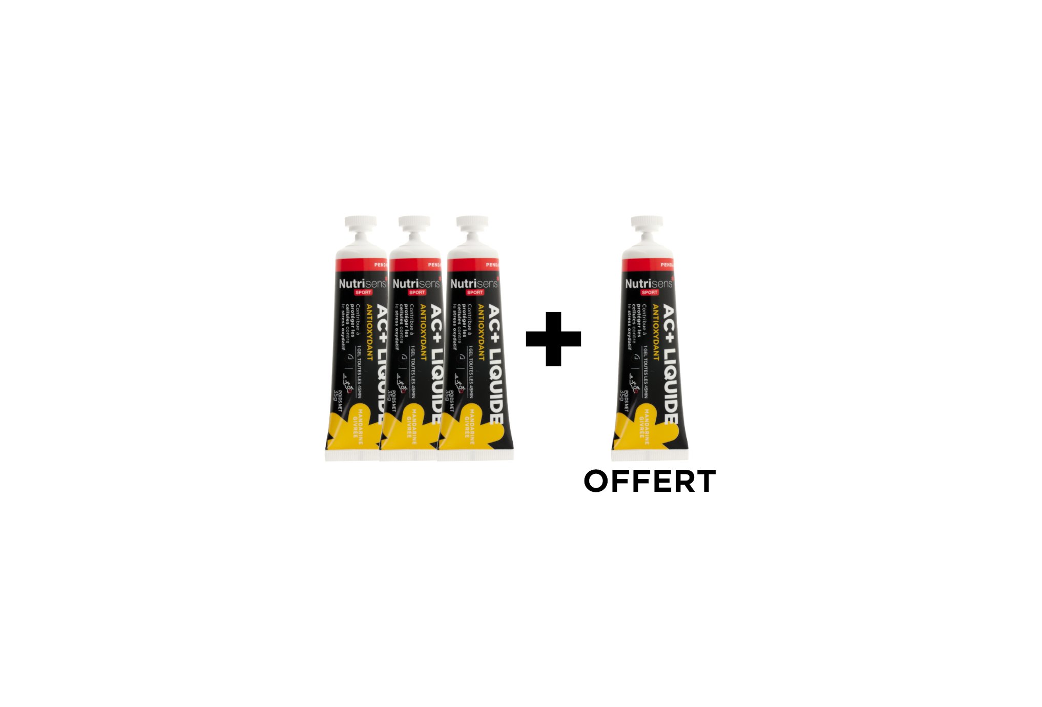 Nutrisens Sport Étui 3 Gels + 1 offert AC+ - Mandarine Givrée Diététique Gels