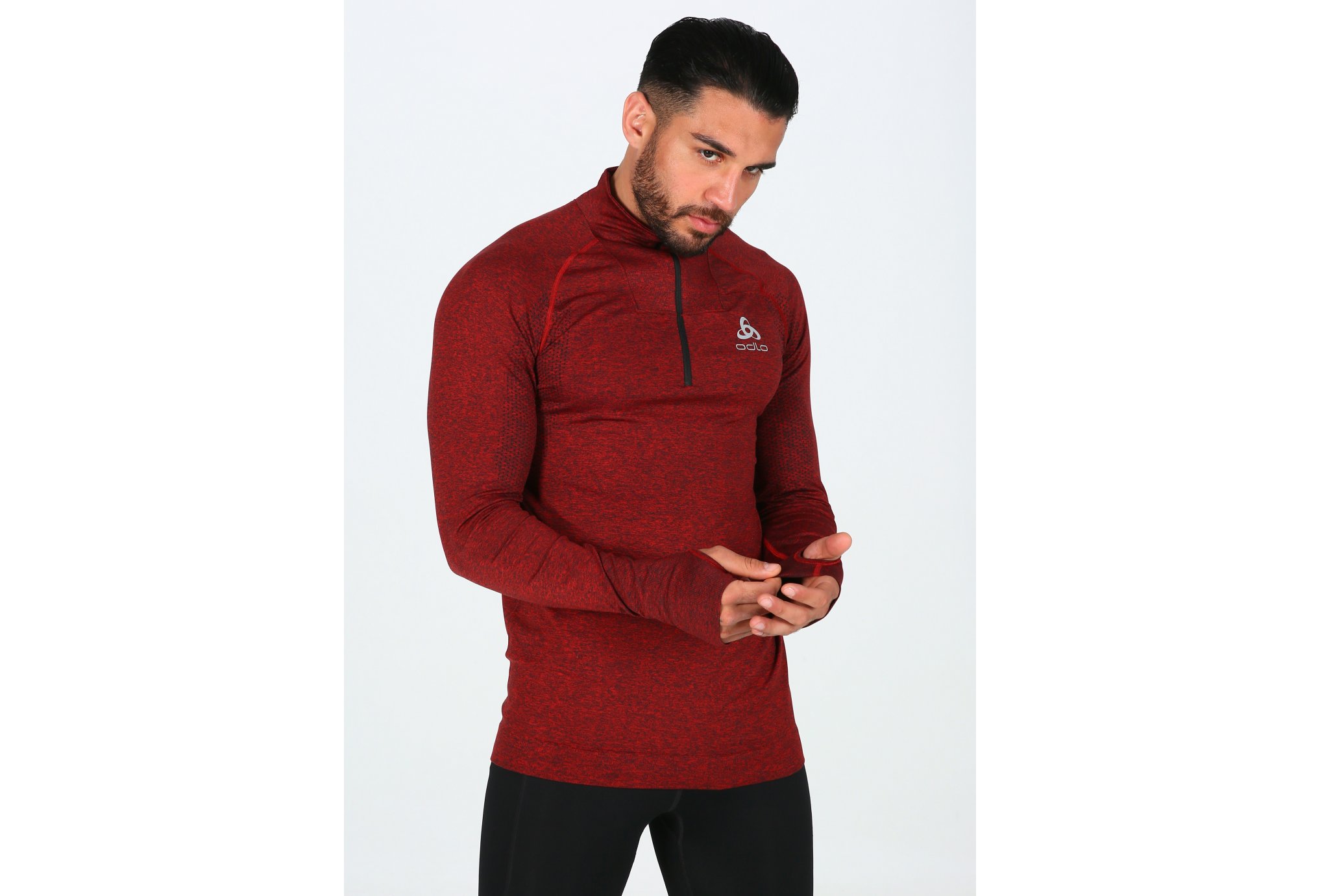 Odlo Irbis Warm 1/2 zip M vêtement running homme