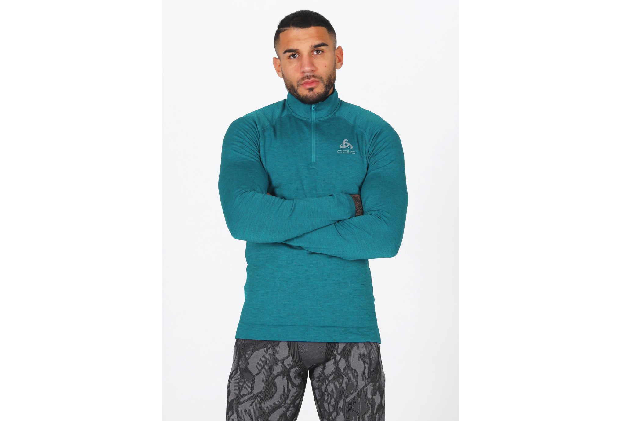 Odlo Millennium Yakwarm 1/2 zip M vêtement running homme