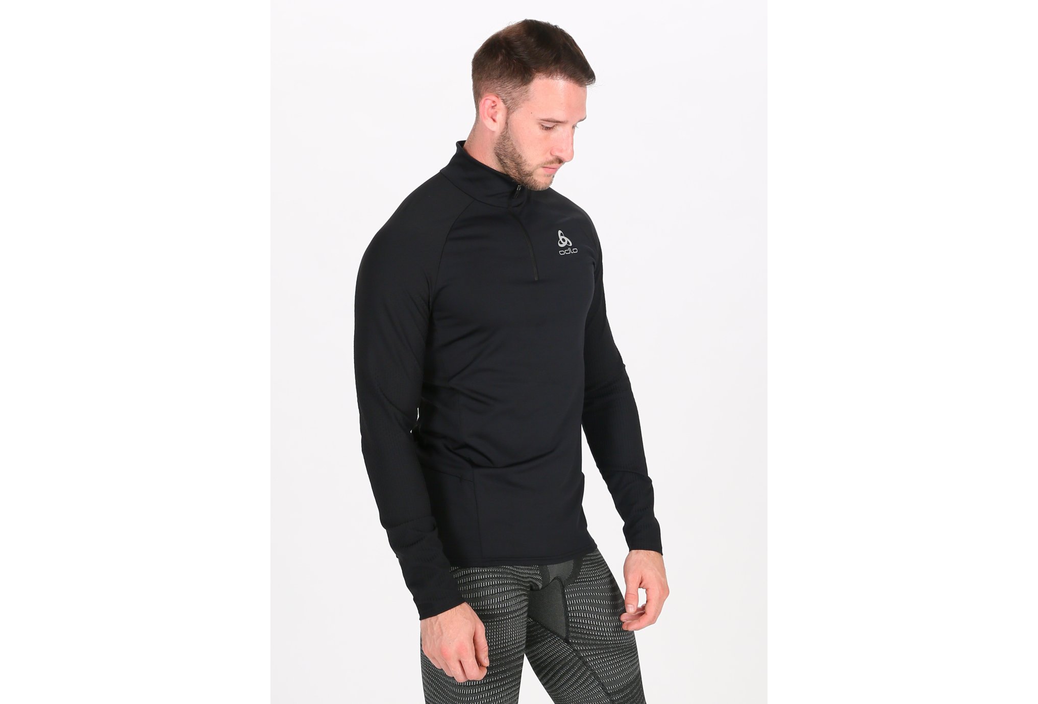 Odlo Zeroweight Ceramiwarm 1/2 zip M vêtement running homme