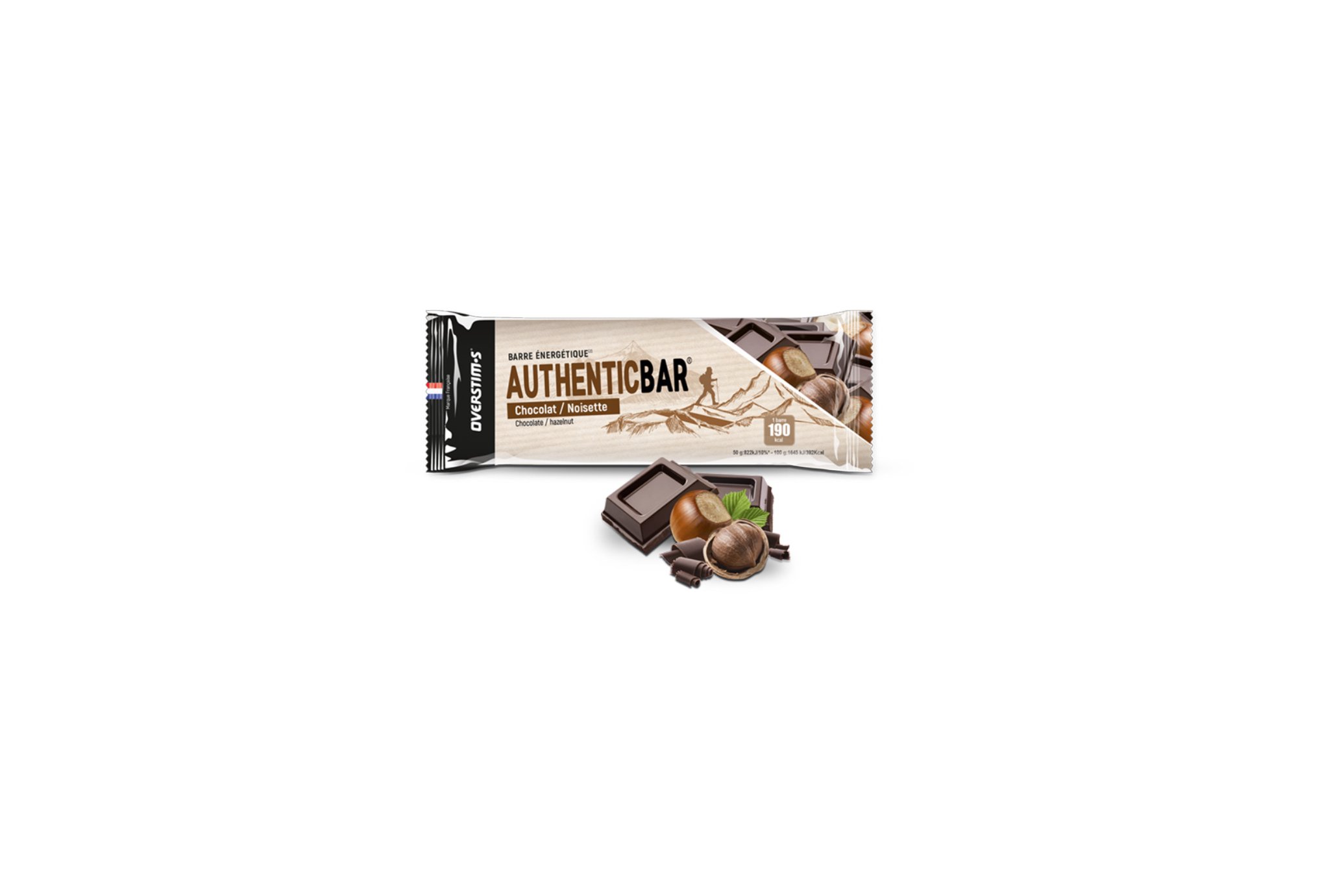 OVERSTIMS Authentic Bar - Chocolat/noisette Diététique Barres