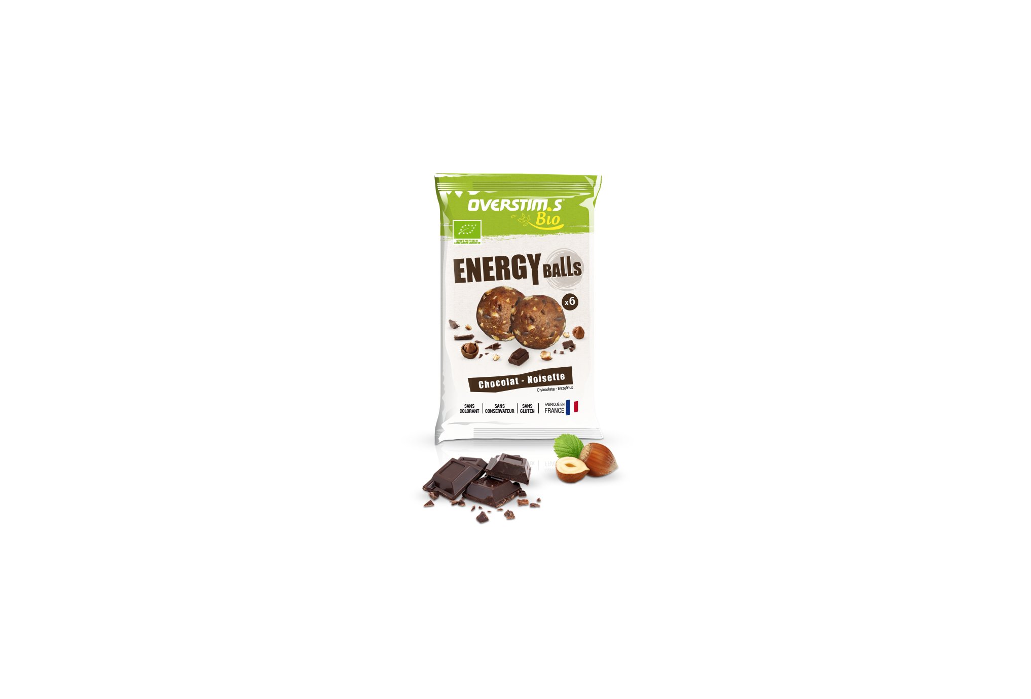 OVERSTIMS Energy Balls Bio - Chocolat noisette Diététique Barres