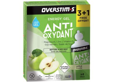 OVERSTIMS Étui Gels Liquides Antioxydant 3+1 - Pomme verte