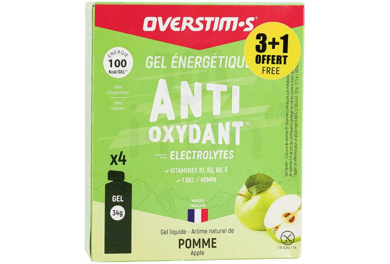 OVERSTIMS Estuche Geles Lquidos Antioxidante 3+1 - Manzana verde