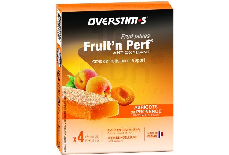 OVERSTIMS Caja de  barritas Fruit'n Perf antioxidante-Albaricoque de Provenza
