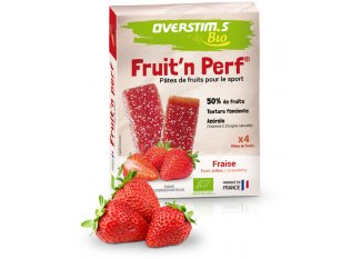 OVERSTIMS Étuis 4 barres Fruit'n Perf Bio - Fraise