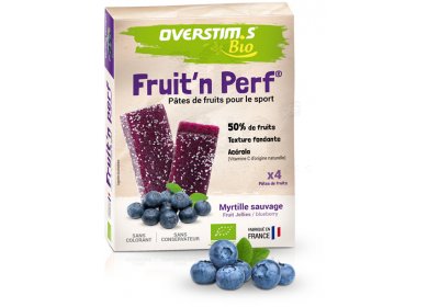 OVERSTIMS Étuis 4 barres Fruit'n Perf Bio - Myrtille sauvage 