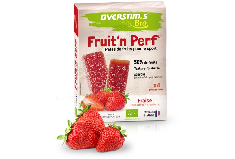 OVERSTIMS Capas 4 barras Fruit'n Perf Bio - Morango