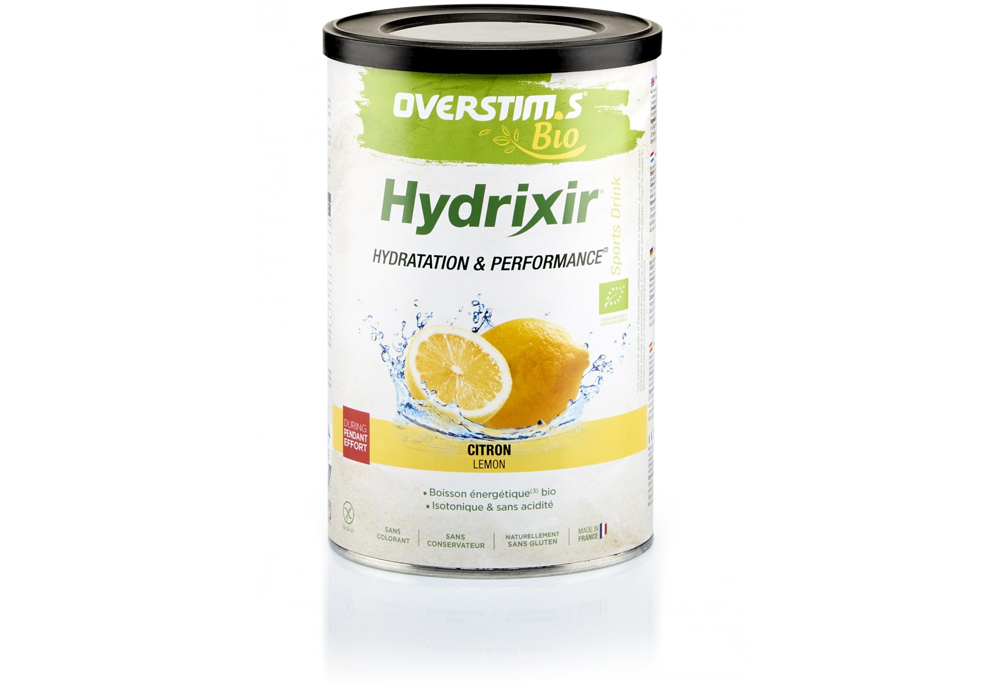 OVERSTIMS Hydrixir 500g Bio - Citron Diététique Boissons