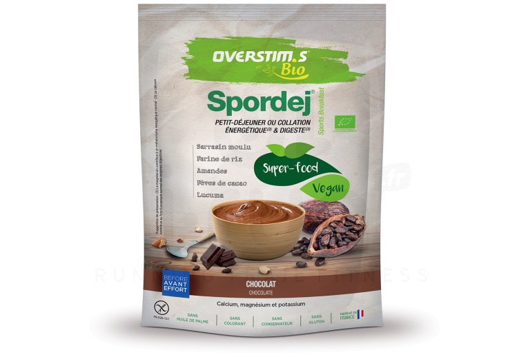 OVERSTIMS Spordej Bio vegan 300 g - Chocolat