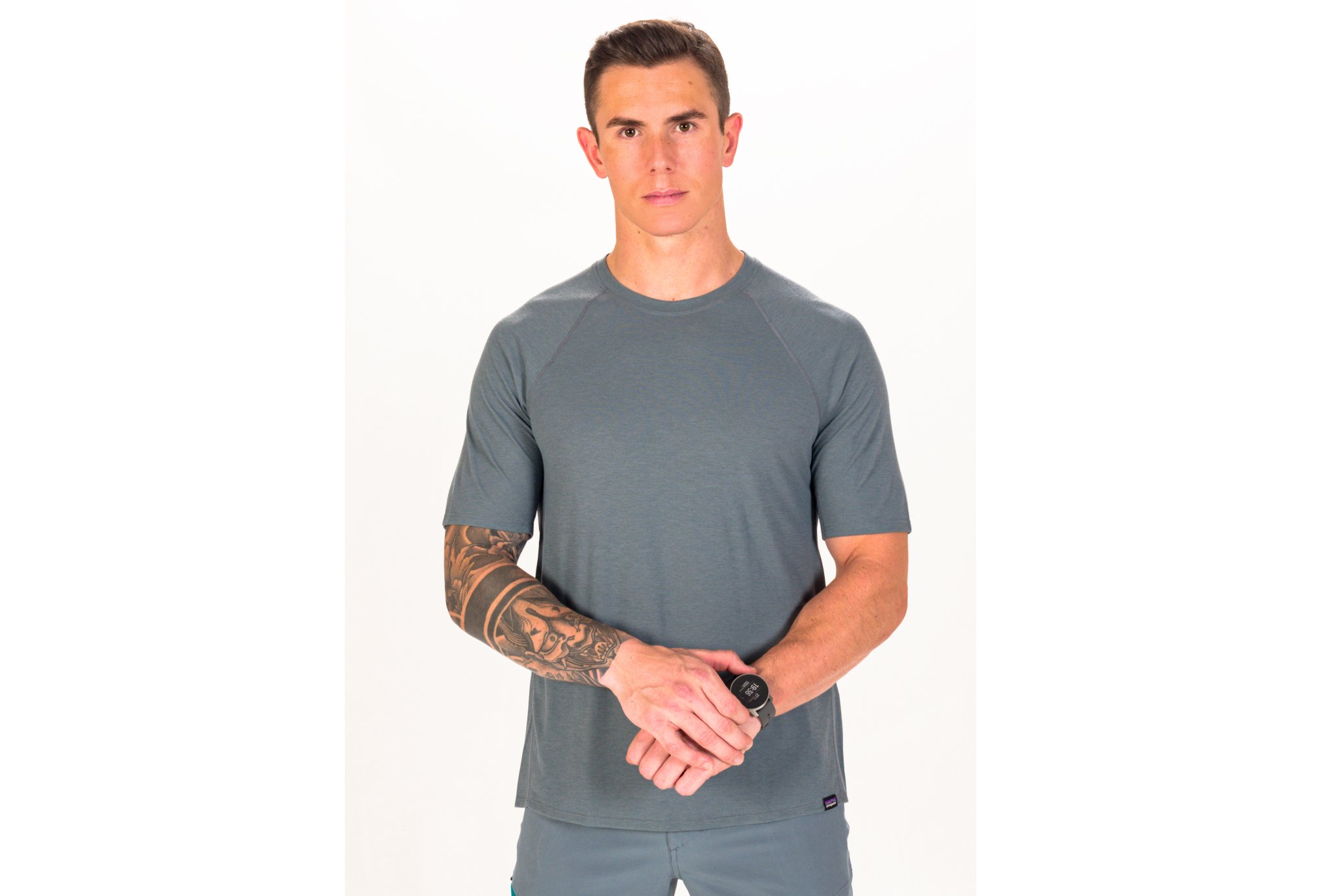 Hommes Fitness Sports O-cou Stretch Top à séchage rapide T-shirt