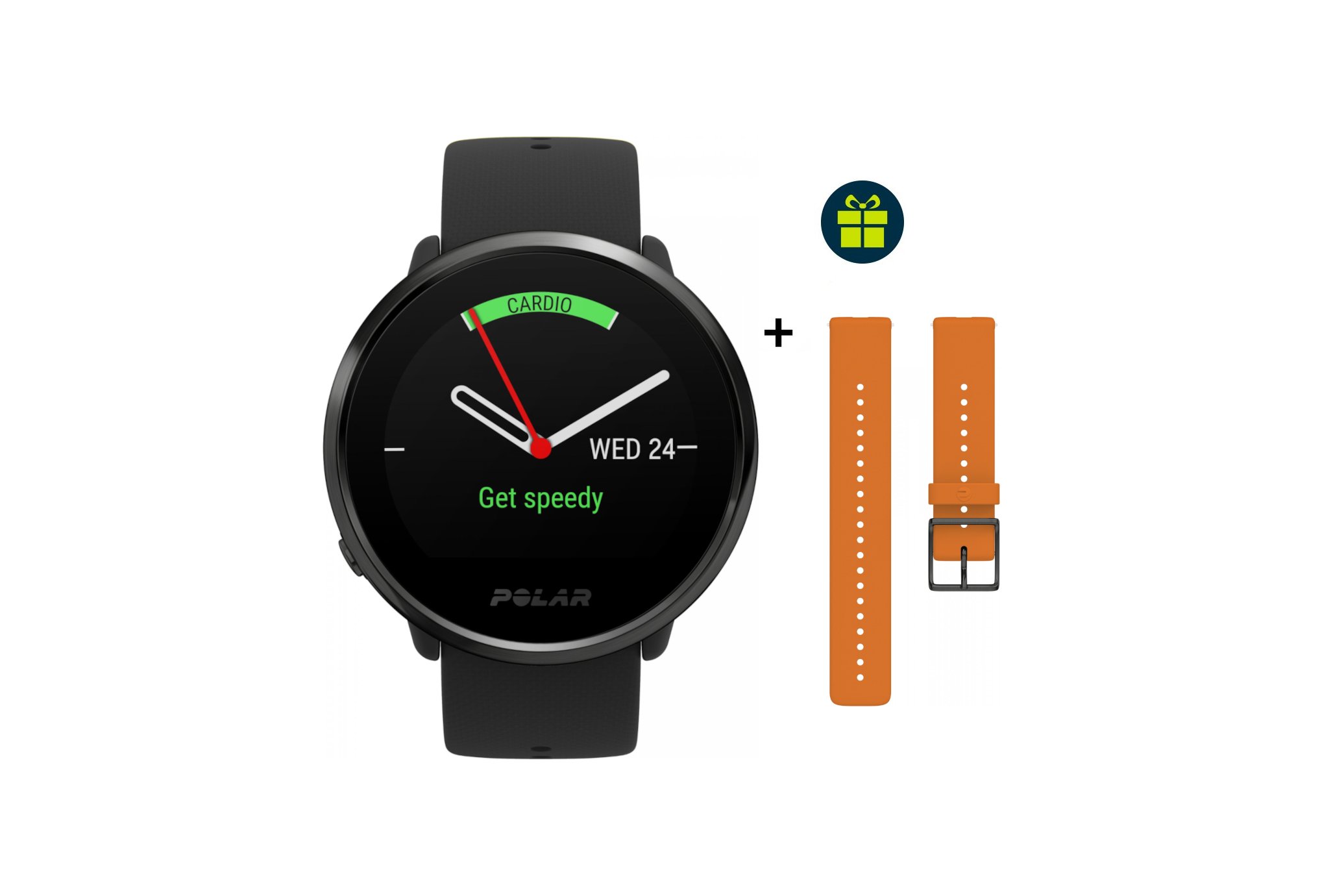 Polar Ignite - taille M/L et bracelet orange Cardio-Gps
