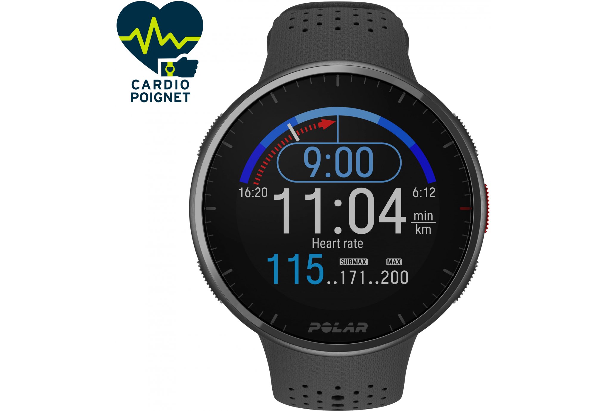 Polar Pacer Pro – Montre de sport GPS avancée, moniteur de fréquence  cardiaque, montre intelligente pour homme et femme, montre d'entraînement