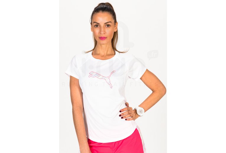 Guión Peladura Ópera Puma camiseta manga corta Run Logo en promoción | Mujer Ropa Camisetas Puma