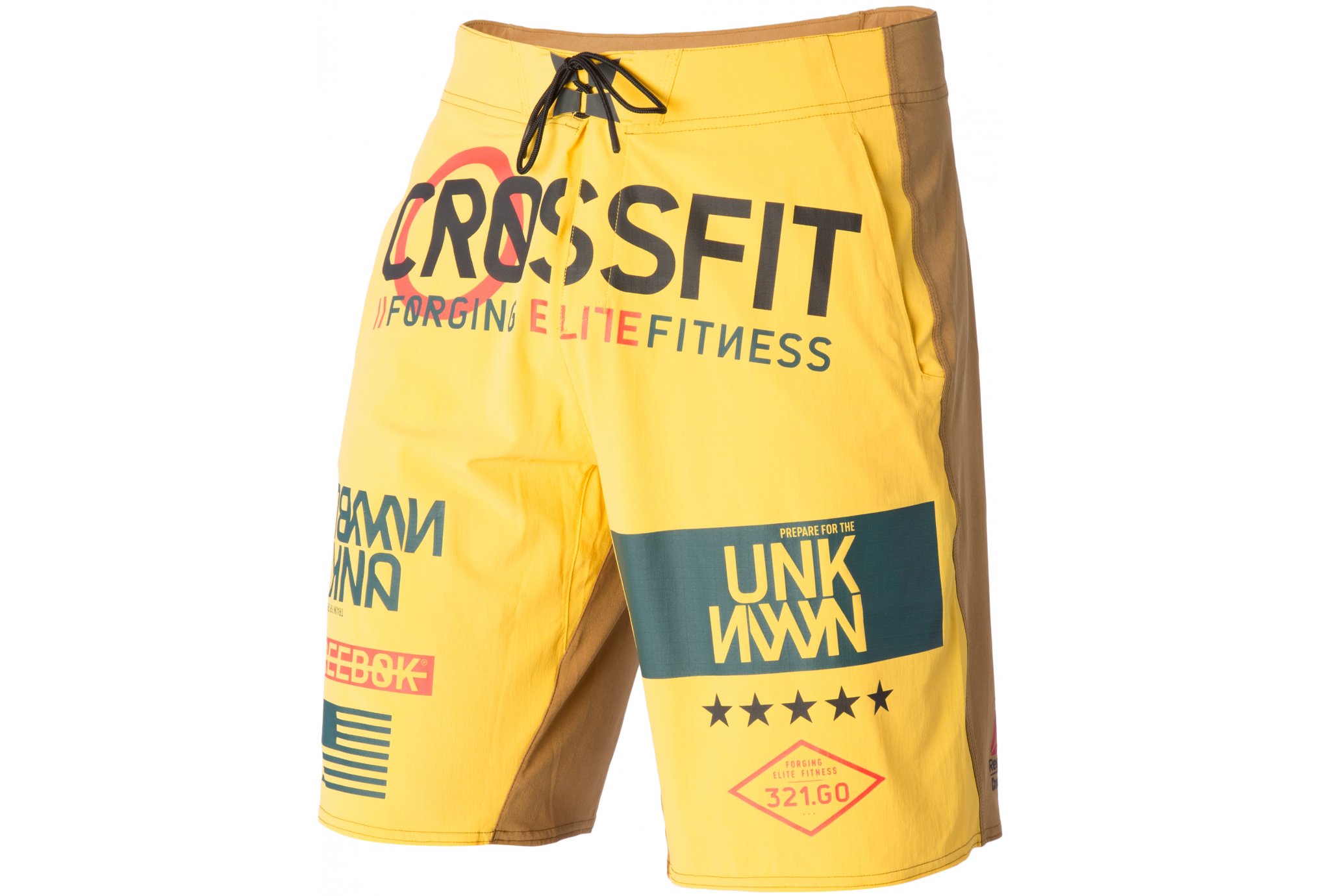 Short de fitness et musculation Reebok Short training CrossFit Super Nasty  Floral vert kiwi Taille 37 Adulte Homme