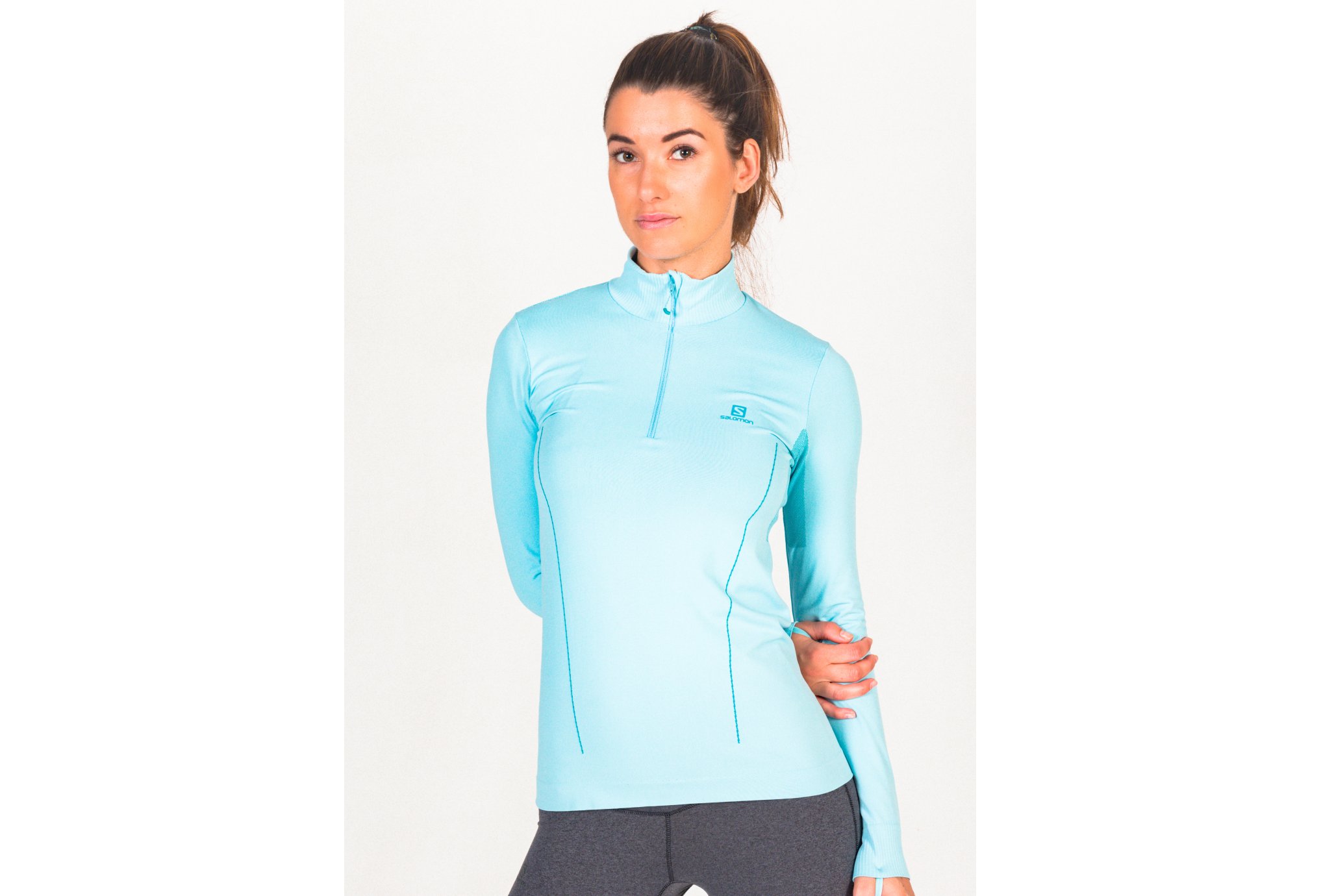 Salomon Comet Seamless 1/2 zip W vêtement running femme