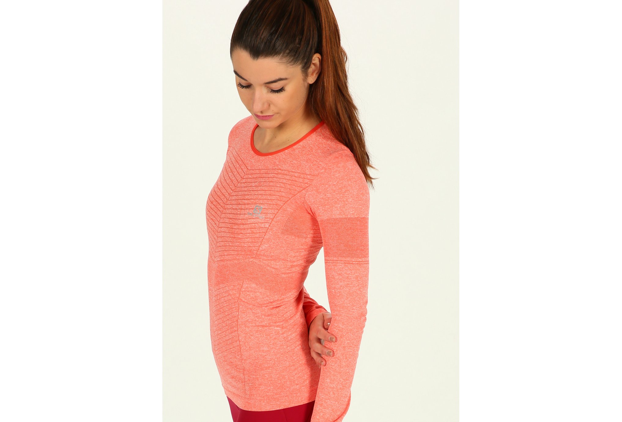Salomon Elevate Seamless LS W Diététique Vêtements femme