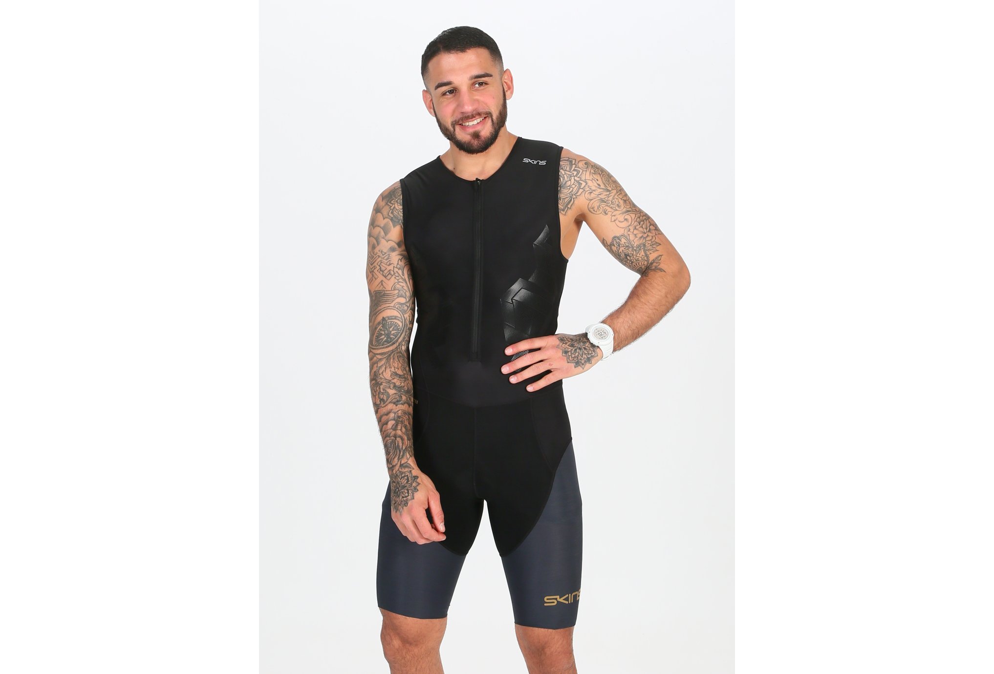 Skins DNAmic Triathlon Skinsuit Front Zip Triathlon M vêtement running homme