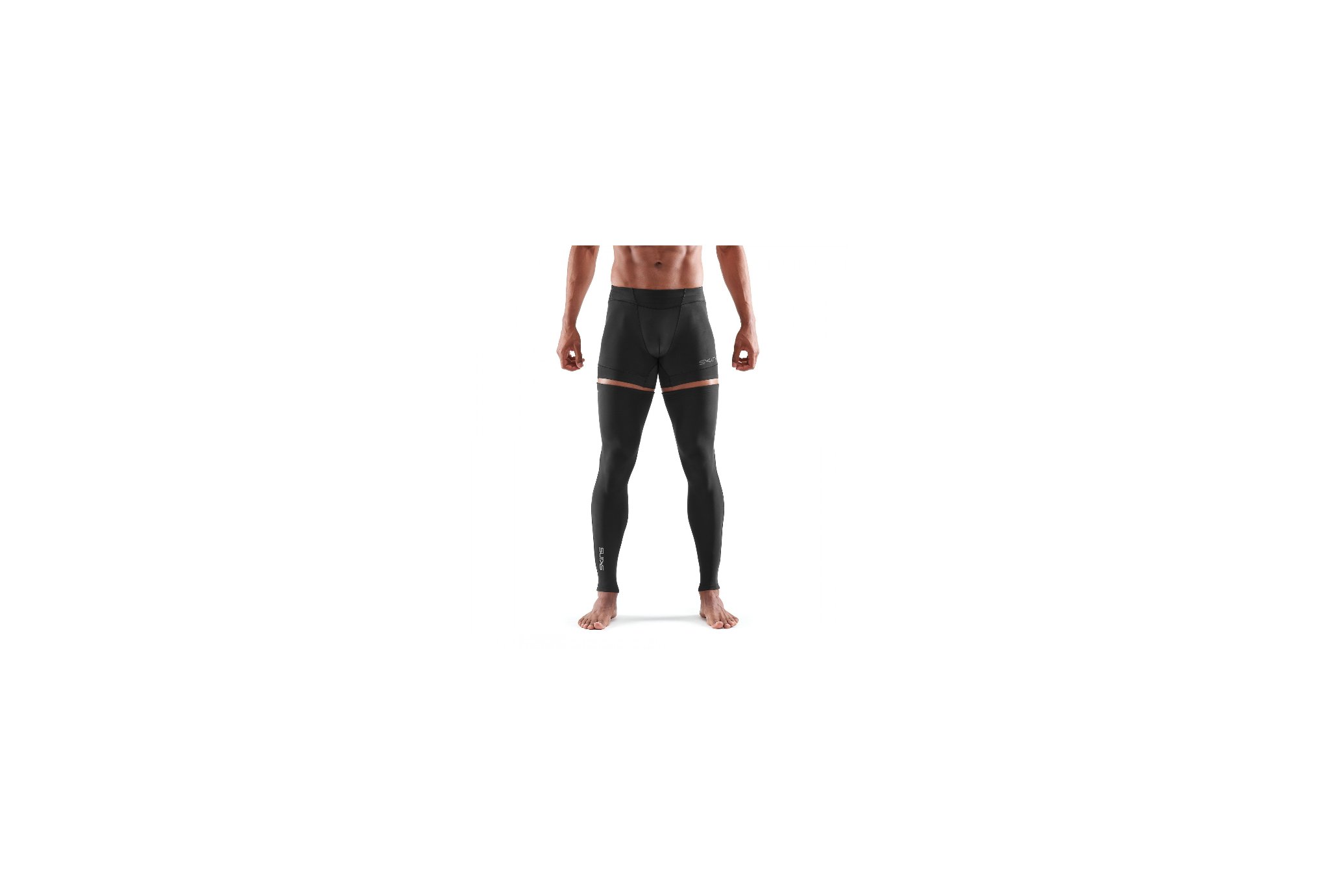 SKINS Essentials Scalda Polpacci Compressione MX Unisex - 400 Fit - Protezione UPF 50+ - Nero
