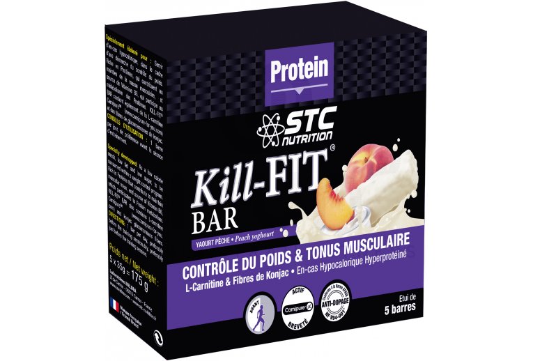STC Nutrition Estuche de 5 barras energticas Kill-Fit yogur melocotn