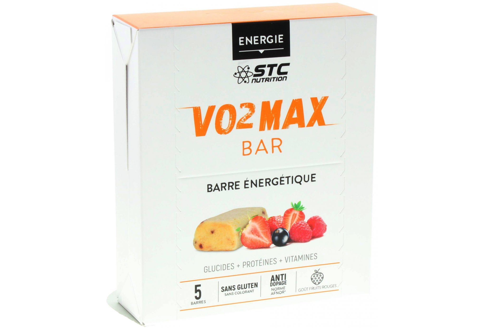 STC Nutrition Etui 5 Barres VO2 Max fruits rouges Diététique Barres
