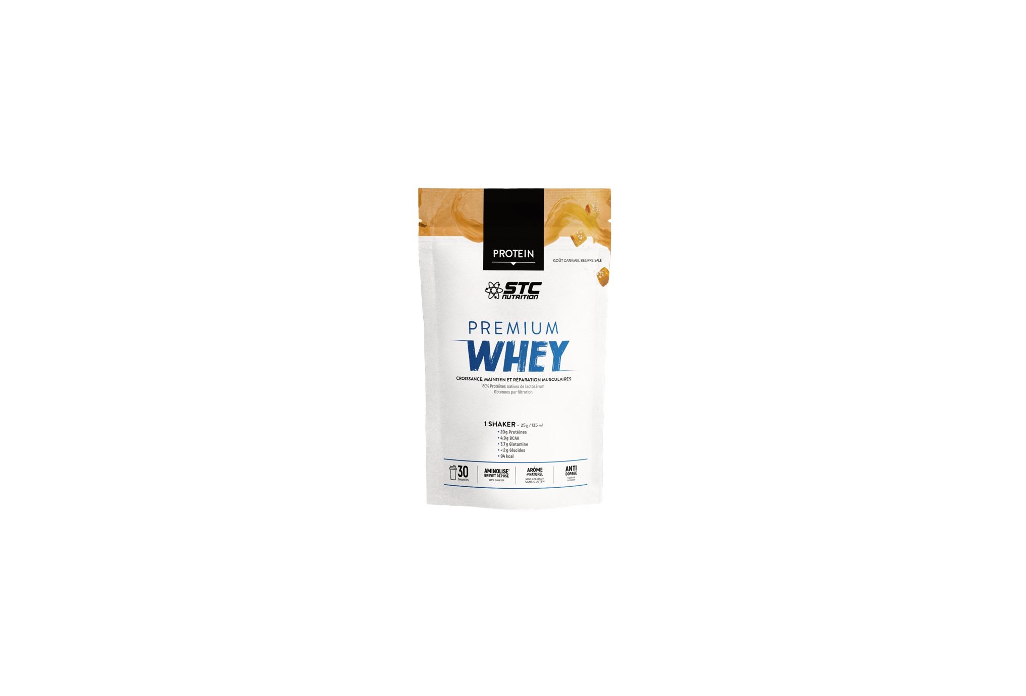 STC Nutrition Whey Pure Premium Protein caramel beurre salé 750 g Diététique Protéines / récupération