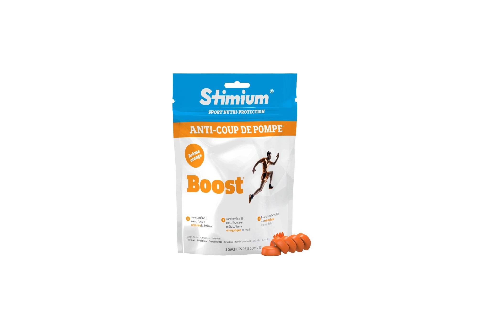 Stimium Pack 4 sachets Gommes Boost - Orange Diététique Barres