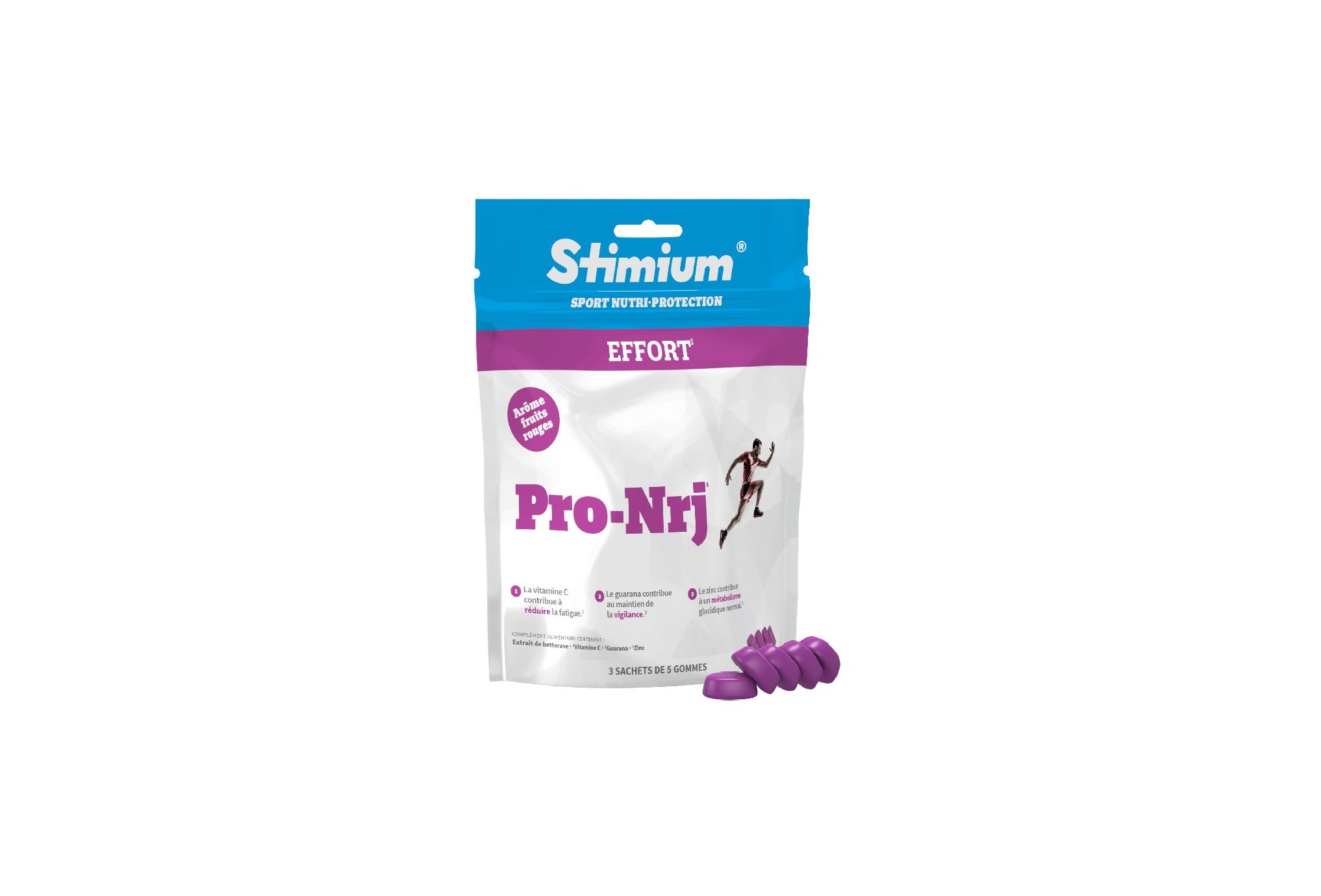 Stimium Pack 4 sachets Gommes Stimium Pro-Nrj - Fruits rouges Diététique Compléments